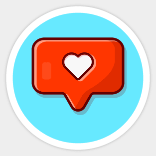 Speech Bubble Love Cartoon Vector Icon Illustration (5) Sticker